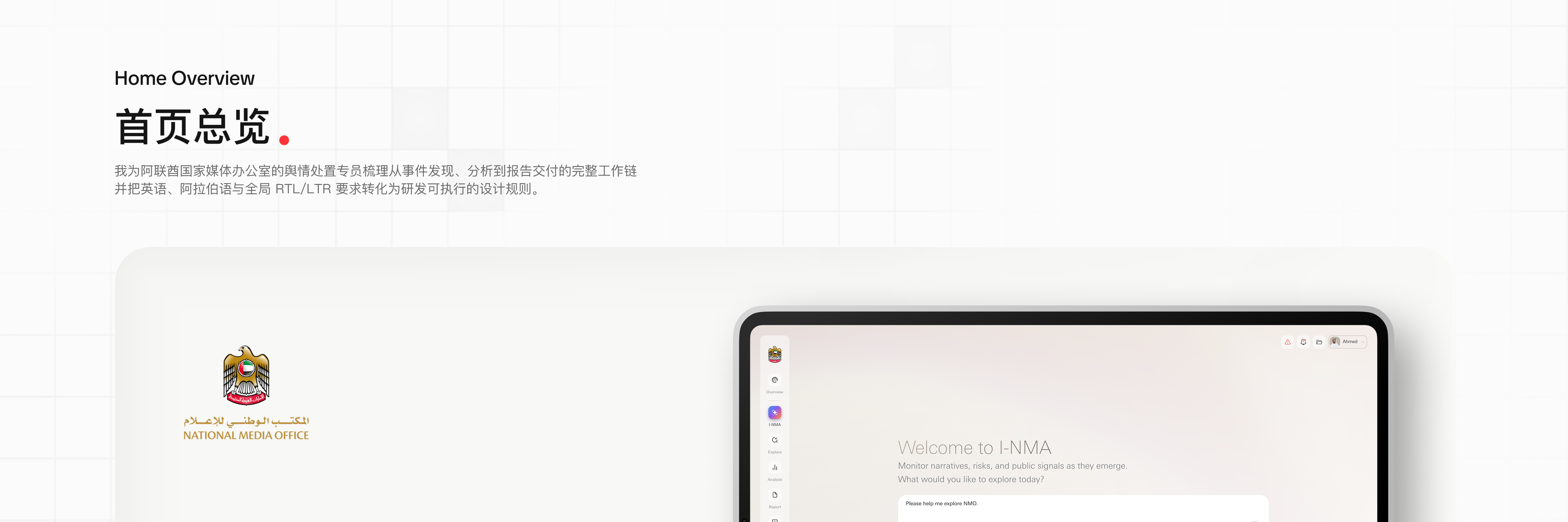 UAE NMO — Home Overview, original design 1 of 3